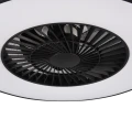 Lampa sufitowa ściemnialna z wentylatorem HALMSTAD Czarny mat, LED 40W, Pilot, barwa światła zmienna RL R62672132 | 4017807491036 noxbox lampynox www.lampynox.pl