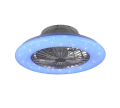Lampa sufitowa ściemnialna z wentylatorem STRALSUND Tytanowy , LED RGBW 30W, Pilot, efekt świecenia gwiaździsty, barwa światła zmienna RL R62522987 | 4017807491128 noxbox lampynox www.lampynox.pl