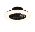 Lampa sufitowa ściemnialna z wentylatorem STRALSUND Czarny mat, LED 30W, Pilot, efekt świecenia gwiaździsty, barwa światła zmienna RL R62522132 | 4017807491098 noxbox lampynox www.lampynox.pl