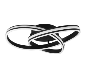 YARA Czarny mat LED DIP SWITCH 58W 2300|3000|4000K ściemnialna Lampa sufitowa Trio 626210132