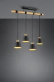 Lampa wisząca HARRIS Brąz | Czarny 4xE27 Trio 312700432 | 4017807502718 noxbox lampynox www.lampynox.pl