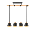 Lampa wisząca HARRIS Brąz | Czarny 4xE27 Trio 312700432 | 4017807502718 noxbox lampynox www.lampynox.pl