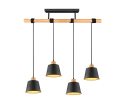 Lampa wisząca HARRIS Brąz | Czarny 4xE27 Trio 312700432 | 4017807502718 noxbox lampynox www.lampynox.pl