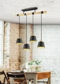 Lampa wisząca HARRIS Brąz | Czarny 4xE27 Trio 312700432 | 4017807502718 noxbox lampynox www.lampynox.pl