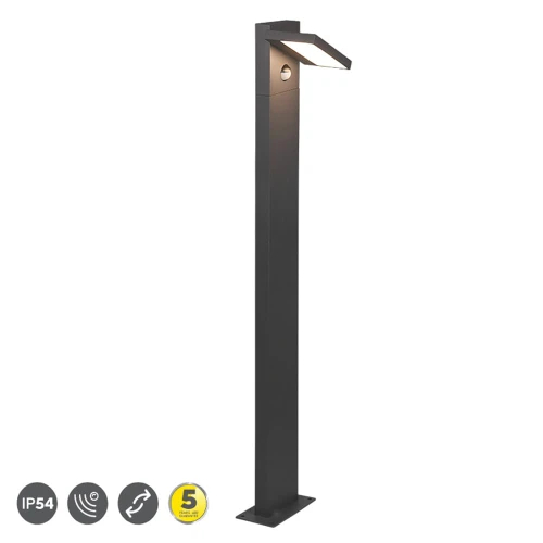 Lampa stojąca zewnętrzna regulowana HORTON LED Antracyt wys. 1m. 8W 3000K Czujnik ruchu i zmierzchu Trio 426369142 | 4017807492392 noxbox lampynox www.lampynox.pl