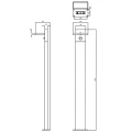 Lampa stojąca zewnętrzna regulowana HORTON LED Antracyt wys. 1m. 8W 3000K Czujnik ruchu i zmierzchu Trio 426369142 | 4017807492392 noxbox lampynox www.lampynox.pl