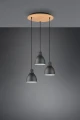 Lampa wisząca HENLEY Czarny mat 3xE27 Trio 310730332 | 4017807502831 noxbox lampynox www.lampynox.pl