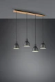 Lampa wisząca HENLEY Czarny mat 4xE27 Trio 310700432 | 4017807502848 noxbox lampynox www.lampynox.pl