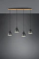 Lampa wisząca HENLEY Czarny mat 4xE27 Trio 310700432 | 4017807502848 noxbox lampynox www.lampynox.pl