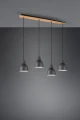Lampa wisząca HENLEY Czarny mat 4xE27 Trio 310700432 | 4017807502848 noxbox lampynox www.lampynox.pl