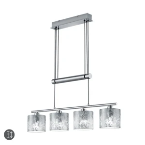GARDA Srebrna Lampa wisząca 4 x E14 Regulowana wysokość 