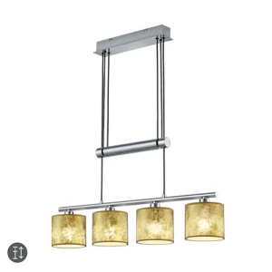 GARDA Złota Lampa wisząca 4 x E14 Regulowana wysokość