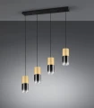 Lampa wisząca ROBIN Mosiądz mat 4xE27 Trio 310600454 | 4017807507515 noxbox lampynox www.lampynox.pl