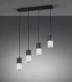 Lampa wisząca ROBIN Czarny mat 4xE27 Trio 310600401 | 4017807504538 noxbox lampynox www.lampynox.pl