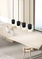 Lampa wisząca ROBIN Czarny mat 4xE27 Trio 310600401 | 4017807504538 noxbox lampynox www.lampynox.pl