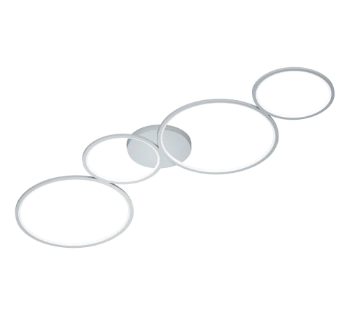 Lampa sufitowa RONDO Srebrny LED Ściemnialny 37W 3000K Trio 622610489 | 4017807497786 noxbox lampynox www.lampynox.pl