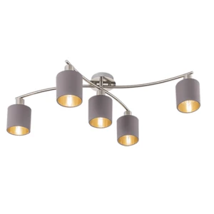  GARDA Ciemnoszara Lampa sufitowa 5 x E14 