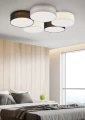 Lampa sufitowa LUGANO Biały | Czarny | Szary ściemnialy LED 58W 3000K Trio 621910517 | 4017807504064 noxbox lampynox www.lampynox.pl