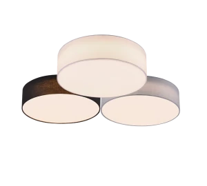 LUGANO Biały | Czarny | Szary ściemnialy LED 38W 3000K Lampa sufitowa