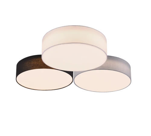 Lampa sufitowa LUGANO Biały | Czarny | Szary ściemnialy LED 38W 3000K Trio 621910317 | 4017807504019 noxbox lampynox www.lampynox.pl