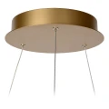 Lampa wisząca VIDAL Matowe Złoto | Mosiądz śr.58cm DIM LED 50W 2700K ściemnialna Lucide 46403/48/02 | 5411212460844 noxbox lampynox www.lampynox.pl