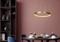 Lampa wisząca VIDAL Matowe Złoto | Mosiądz śr.58cm DIM LED 50W 2700K ściemnialna Lucide 46403/48/02 | 5411212460844 noxbox lampynox www.lampynox.pl