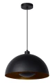 Lampa wisząca SIEMON Czarny śr.40cm E27 Lucide 45496/01/30 | 5411212451743 noxbox lampynox www.lampynox.pl
