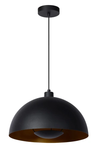 Lampa wisząca SIEMON Czarny śr.40cm E27 Lucide 45496/01/30 | 5411212451743 noxbox lampynox www.lampynox.pl