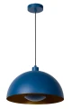 Lampa wisząca SIEMON Niebieski śr.40cm E27 Lucide 45496/01/35 | 5411212451767 noxbox lampynox www.lampynox.pl