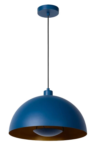 Lampa wisząca SIEMON Niebieski śr.40cm E27 Lucide 45496/01/35 | 5411212451767 noxbox lampynox www.lampynox.pl