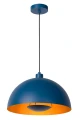 Lampa wisząca SIEMON Niebieski śr.40cm E27 Lucide 45496/01/35 | 5411212451767 noxbox lampynox www.lampynox.pl