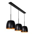 Lampa wisząca NOLAN Czarny 3xE27 Lucide 30488/03/30 | 5411212302892 noxbox lampynox www.lampynox.pl