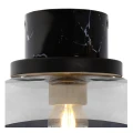 Łazienkowa lampa sufitowa LORENA Czarny | Szary przydymiony śr.23cm. IP44 E27 Lucide 03140/23/65 | 5411212031624 noxbox lampynox www.lampynox.pl