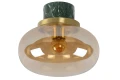 Łazienkowa lampa sufitowa LORENA Zielony | Bursztynowy śr.23cm. IP44 E27 Lucide 03140/23/62 | 5411212031617 noxbox lampynox www.lampynox.pl