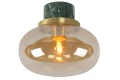 Łazienkowa lampa sufitowa LORENA Zielony | Bursztynowy śr.23cm. IP44 E27 Lucide 03140/23/62 | 5411212031617 noxbox lampynox www.lampynox.pl