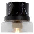 Łazienkowa lampa sufitowa LORENA Czarny | Szary przydymiony śr.18cm. IP44 E27 Lucide 03140/18/65 | 5411212031594 noxbox lampynox www.lampynox.pl