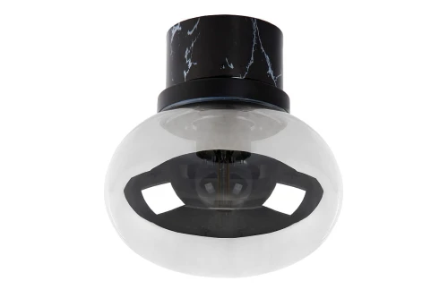 Łazienkowa lampa sufitowa LORENA Czarny | Szary przydymiony śr.18cm. IP44 E27 Lucide 03140/18/65 | 5411212031594 noxbox lampynox www.lampynox.pl