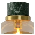 Łazienkowa lampa sufitowa LORENA Zielony | Bursztynowy śr.18cm. IP44 E27 Lucide 03140/18/62 | 5411212031587 noxbox lampynox www.lampynox.pl