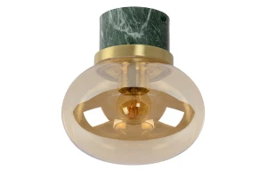 LORENA Zielony | Bursztynowy śr.18cm. IP44 E27 Łazienkowa lampa sufitowa (dostępne 4 szt. Wysyłka 24 h )