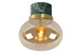 Łazienkowa lampa sufitowa LORENA Zielony | Bursztynowy śr.18cm. IP44 E27 Lucide 03140/18/62 | 5411212031587 noxbox lampynox www.lampynox.pl