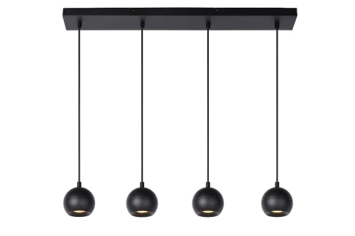 Lampa wisząca FAVORI Czarny 4xGU10 Lucide 09434/04/30 | 5411212093097 noxbox lampynox www.lampynox.pl