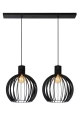 Lampa wisząca MIKAELA Czarny śr.2x35cm 2xE27 Lucide 73400/02/30 | 5411212730466 noxbox lampynox www.lampynox.pl