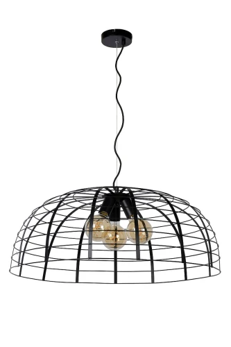 Lampa wisząca ELODIE Czarny śr.76cm 3xE27 Lucide 45449/76/30 | 5411212451965 noxbox lampynox www.lampynox.pl