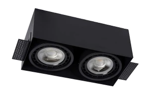 TRIMLESS Czarny 2xES111 Lampa sufitowa wpuszczana