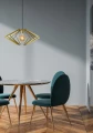 Lampa wisząca DIAMOND Matowe Złoto-Mosiądz śr.63cm. E27 Lucide 73407/63/02 | 5411212730480 noxbox lampynox www.lampynox.pl