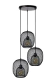 Lampa wisząca JERREL Czarny 3xE27 Lucide 78396/03/30 | 5411212782861 noxbox lampynox www.lampynox.pl