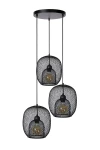 JERREL Czarny 3xE27 Lampa wisząca