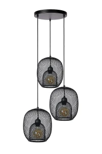 JERREL Czarny 3xE27 Lampa wisząca