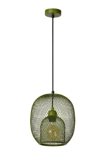 Lampa wisząca JERREL Zielony śr.25cm. E27 Lucide 78396/01/33 | 5411212782847 noxbox lampynox www.lampynox.pl