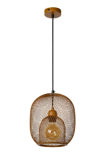 Lampa wisząca JERREL Brązowy śr.25cm. E27 Lucide 78396/01/43 | 5411212782854 noxbox lampynox www.lampynox.pl